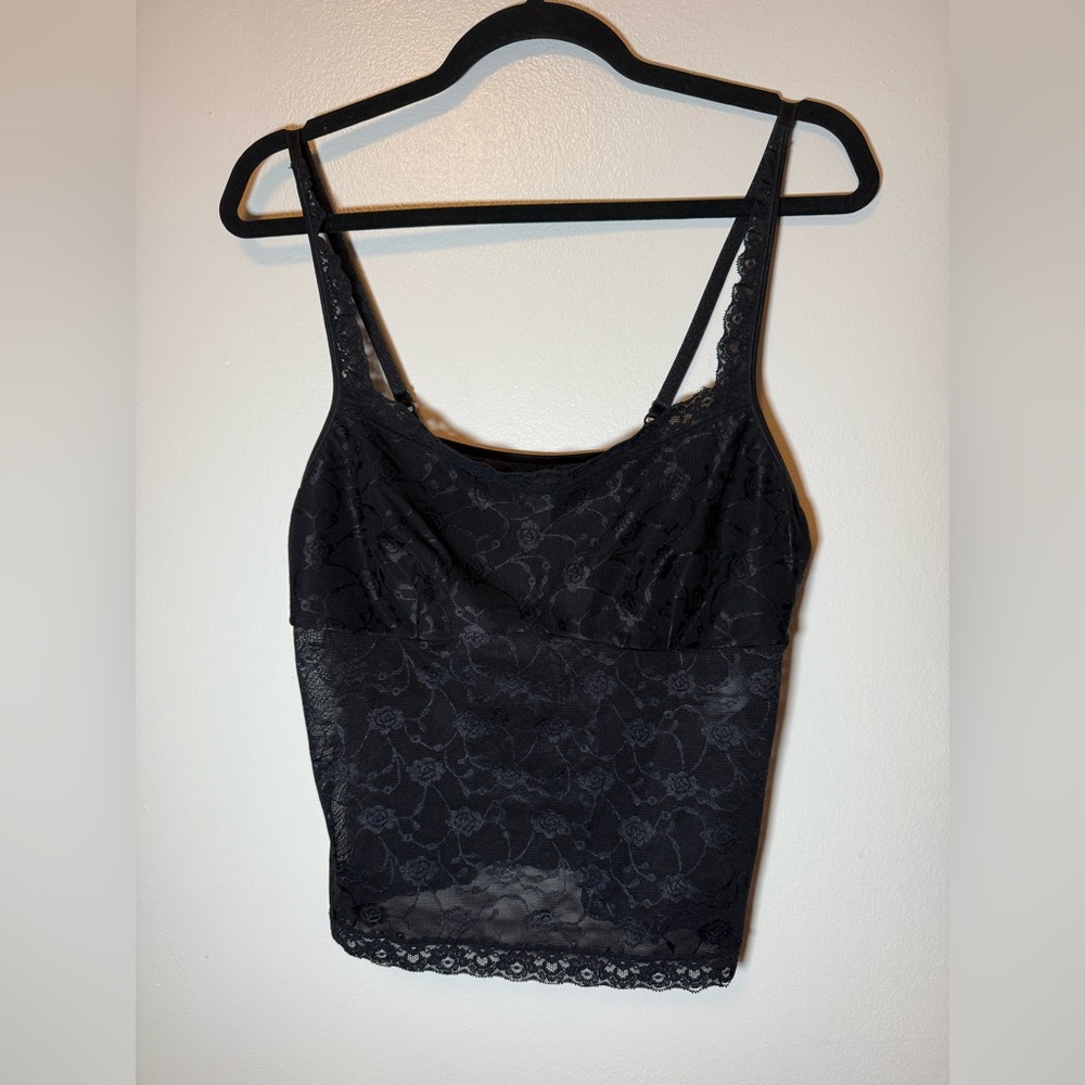 Vassarette Black Lace Camisole Size XL/42